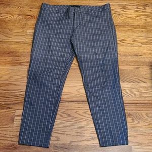 Banana Republic gray and white sloan pant